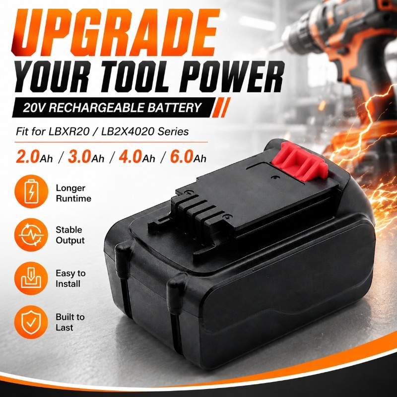 Black+Decker Tool 20V Max - Batterie de remplacement au lithium-ion 20V