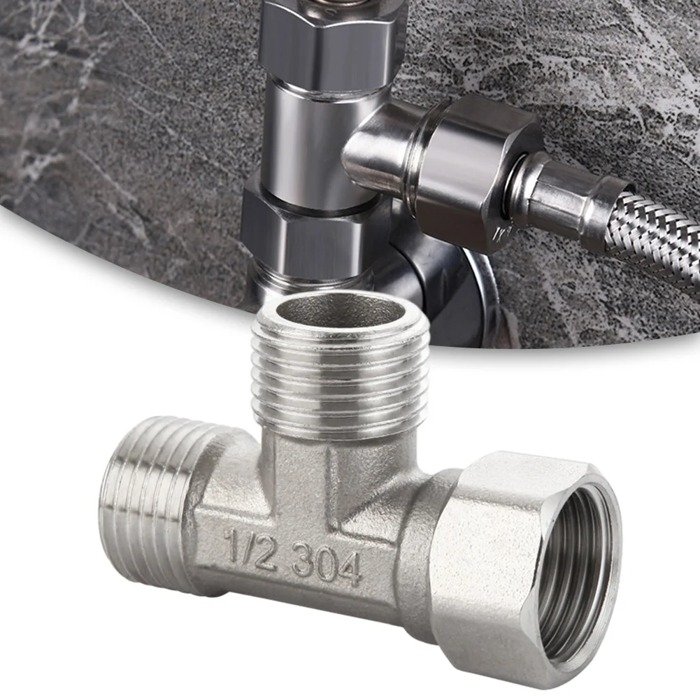 Shower Valve Cartridge - Adaptateur en T en acier inoxydable