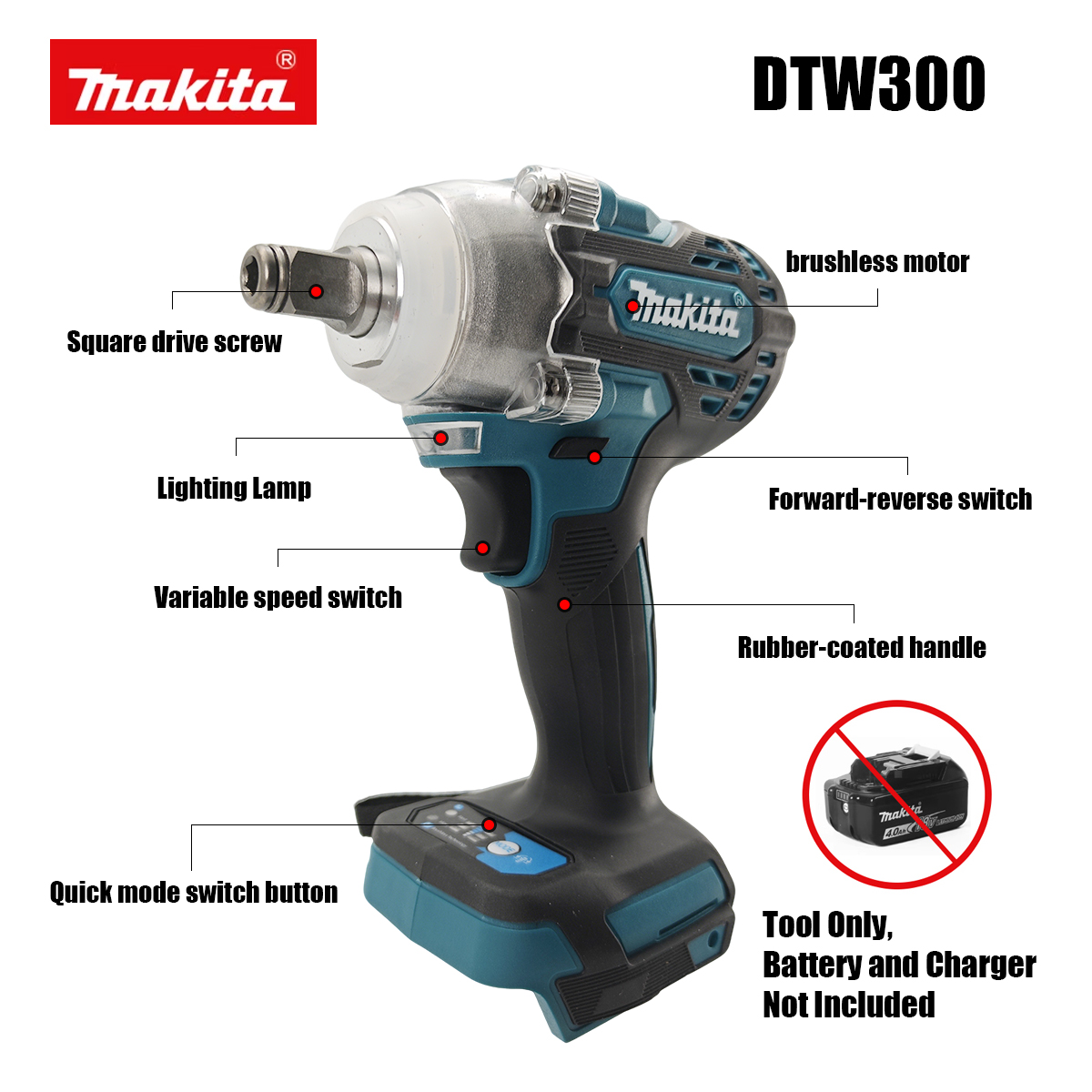 Clé à chocs sans balais Makita - Makita Drill Dtw300 avis et prix