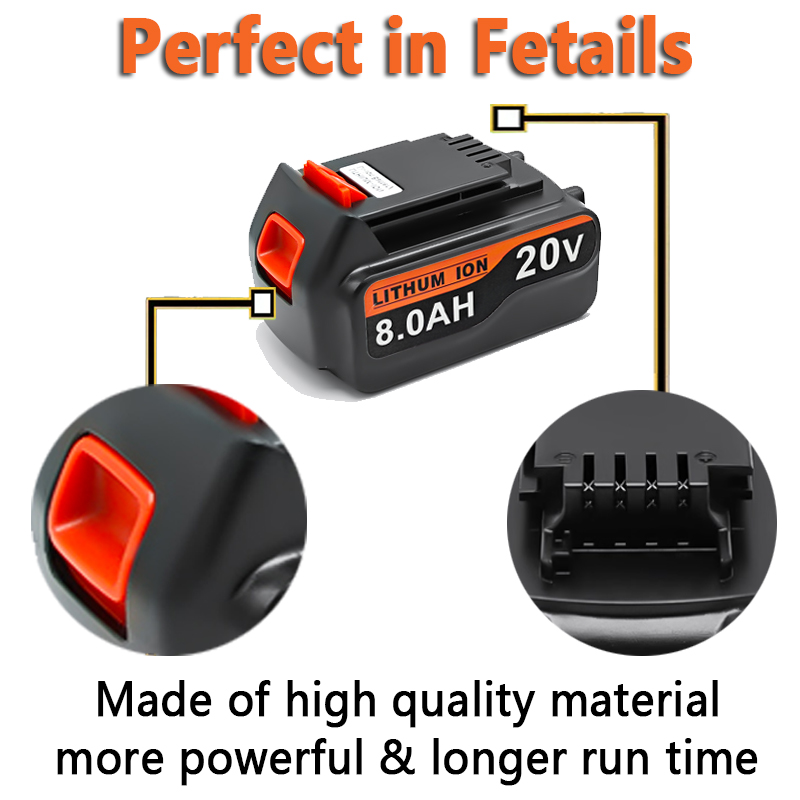 Batterie haute capacité 8Ah LB - Black+Decker Tool 20V Max avis et prix