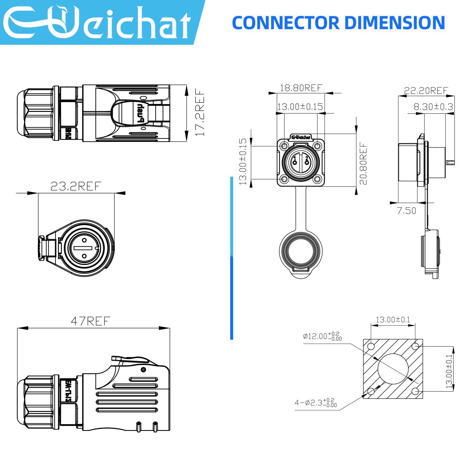 LP12 M12 IP68 étanche extérieu - Push Fit Connector avis et prix